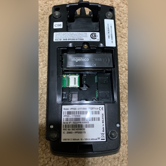 Ingenico IPP320 Credit Card Reader NO POWER AC *Untested - Picture 4 of 6